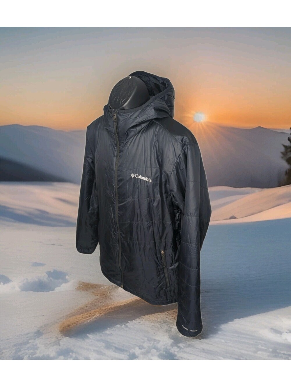 Columbia Mighty Light Jacket Men Medium Omni-Heat Thermal Reflective Puffer Coat